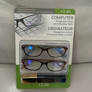 BN, +2.00 glasses with computer protection